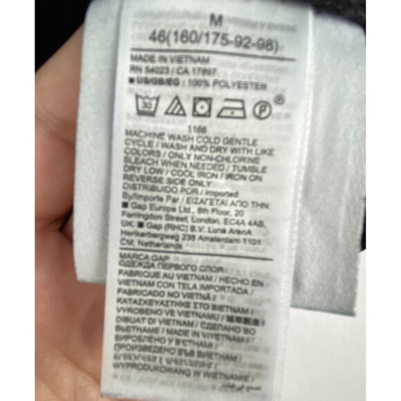 Gap Blouse Womens Medium Black Velvet Puff Sleeve Top Keyhole Ribbon Tie Holiday - Picture 9 of 12